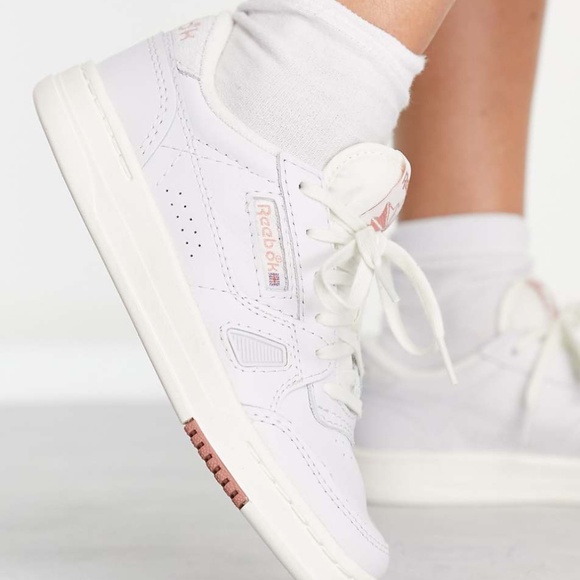 Reebok LT Court trainers in off white Size 6.5 Preppy Tennis Sporty Y2K Clean - Picture 1 of 11